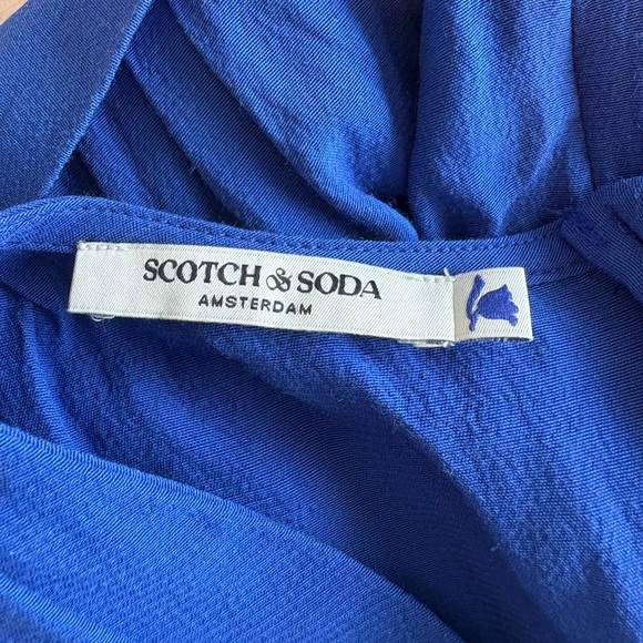 EUC Scotch & Soda Belted V-neck Jumpsuit Size 40 - Picture 4 of 5